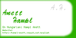 anett hampl business card